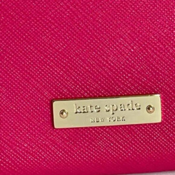 Kate Spade Kiss Tally Pink Leather Foldover Clutch Vintage Love Birds - Picture 11 of 14